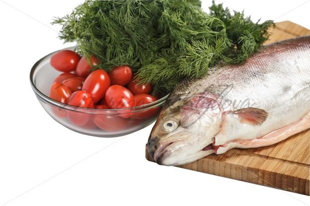 Salmon with greenery – Stock photos from around the world